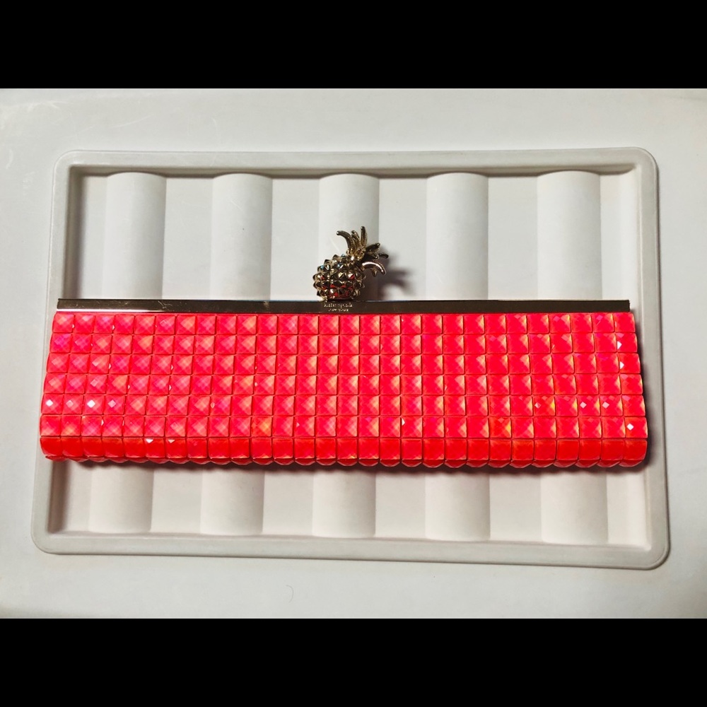 Kate Spade bright pink long clutch